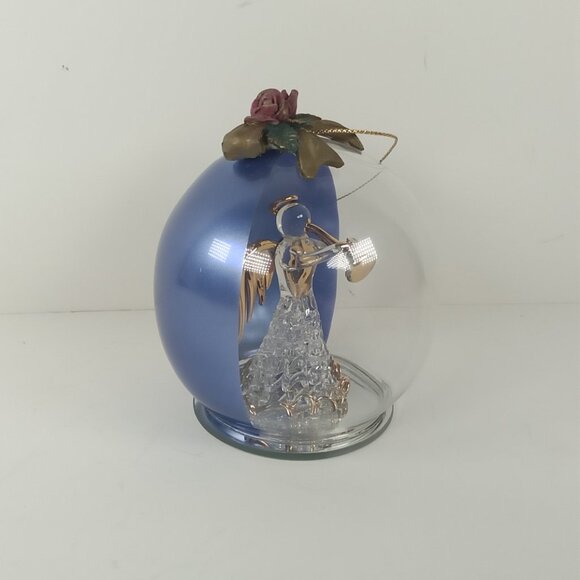 Glass Collection High Quality Angel w/ Trumpet Christmas Holiday Ornament - Picture 3 of 7